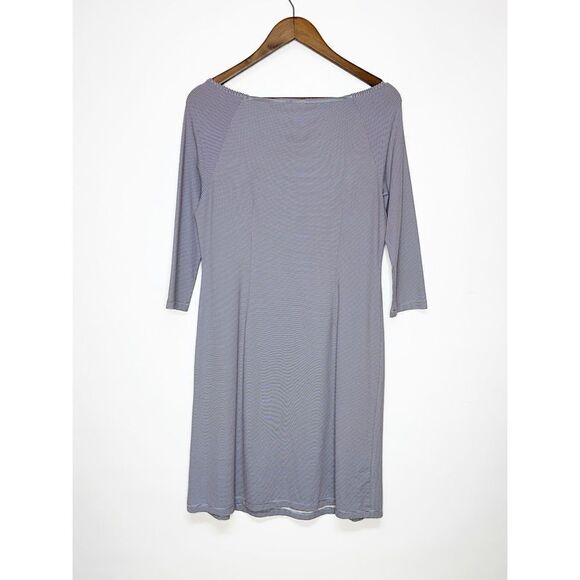 J. McLaughlin Striped 3/4 Sleeve Jersey Knit Dress Size Medium - Picture 2 of 9